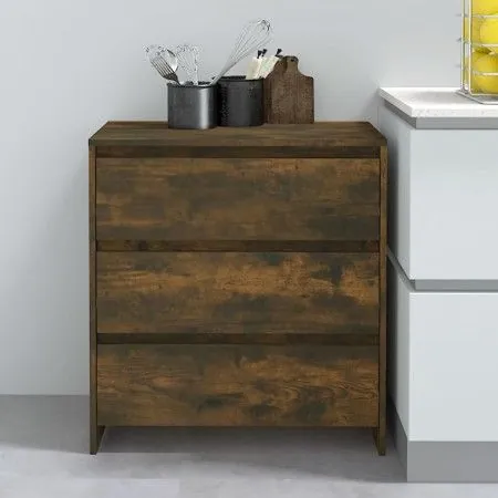 Aparador madera contrachapada color roble ahumado 70x41x75 cm de vidaXL, Aparadores - Ref: Foro24-813005, Precio: 85,12 €, De...