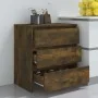 Aparador madera contrachapada color roble ahumado 70x41x75 cm de vidaXL, Aparadores - Ref: Foro24-813005, Precio: 85,12 €, De...