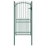 Puerta de valla con picos acero verde 100x200 cm de vidaXL, Puertas de jardín - Ref: Foro24-146397, Precio: 219,53 €, Descuen...