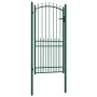 Puerta de valla con picos acero verde 100x200 cm de vidaXL, Puertas de jardín - Ref: Foro24-146397, Precio: 219,53 €, Descuen...