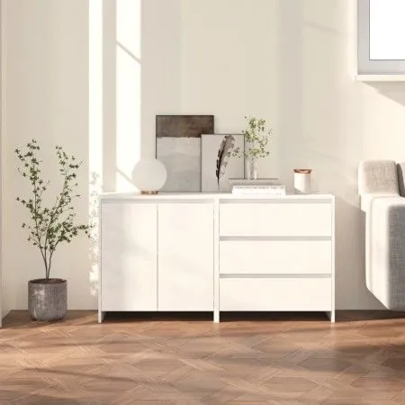 Aparador de 2 piezas madera manufacturada blanca de vidaXL, Aparadores - Ref: Foro24-3098057, Precio: 157,14 €, Descuento: %