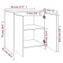Aparador de 2 piezas madera manufacturada blanca de vidaXL, Aparadores - Ref: Foro24-3098057, Precio: 157,14 €, Descuento: %