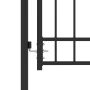 Fence gate with black steel spikes 100x100 cm by vidaXL, garden gates - Ref: Foro24-146378, Price: 139,09 €, Discount: %