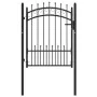 Zauntor mit schwarzen Stahlspitzen 100x125 cm von vidaXL, Gartentore - Ref: Foro24-146389, Preis: 154,59 €, Rabatt: %