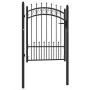 Fence gate with black steel spikes 100x125 cm by vidaXL, garden gates - Ref: Foro24-146389, Price: 154,59 €, Discount: %