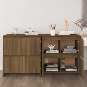Aparadores 2 uds madera de ingeniería marrón roble 70x41x75 cm de vidaXL, Aparadores - Ref: Foro24-3098096, Precio: 138,64 €,...