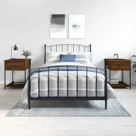 Mesitas noche 2 uds madera ingeniería marrón roble 44x45x58 cm de vidaXL, Mesitas de noche - Ref: Foro24-825852, Precio: 73,5...