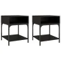 Mesitas de noche 2 uds madera de ingeniería negro 40x41x50 cm de vidaXL, Mesitas de noche - Ref: Foro24-825874, Precio: 54,46...
