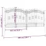 Black coated steel spear point fence gate 305x173cm by vidaXL, garden gates - Ref: Foro24-151096, Price: 362,14 €, Discount: %