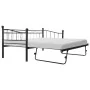 Estructura de cama de acero negra 180x200/90x200 cm de vidaXL, Camas y somieres - Ref: Foro24-285307, Precio: 203,12 €, Descu...