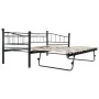 Estructura de cama de acero negra 180x200/90x200 cm de vidaXL, Camas y somieres - Ref: Foro24-285307, Precio: 203,12 €, Descu...
