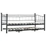 Estructura de cama de acero negra 180x200/90x200 cm de vidaXL, Camas y somieres - Ref: Foro24-285307, Precio: 203,12 €, Descu...