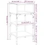 Mesita noche 2 uds madera ingeniería roble ahumado 35x34,5x70cm de vidaXL, Mesitas de noche - Ref: Foro24-825888, Precio: 44,...