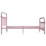 Estructura de cama de metal rosa 160x200 cm de vidaXL, Camas y somieres - Ref: Foro24-284514, Precio: 153,00 €, Descuento: %