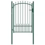Fence gate with green steel spikes 100x150 cm by vidaXL, garden gates - Ref: Foro24-146395, Price: 186,82 €, Discount: %