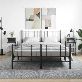 Mesitas noche 2 uds madera ingeniería gris Sonoma 35x34,5x70 cm de vidaXL, Mesitas de noche - Ref: Foro24-825890, Precio: 61,...