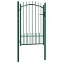 Fence gate with green steel spikes 100x150 cm by vidaXL, garden gates - Ref: Foro24-146395, Price: 186,82 €, Discount: %