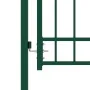 Fence gate with green steel spikes 100x150 cm by vidaXL, garden gates - Ref: Foro24-146395, Price: 186,82 €, Discount: %