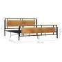 Estructura de cama de metal 200x200 cm de vidaXL, Camas y somieres - Ref: Foro24-324875, Precio: 152,48 €, Descuento: %