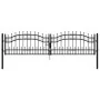 Spear Point Zauntor aus schwarz beschichtetem Stahl, 305 x 120 cm von vidaXL, Gartentore - Ref: Foro24-151094, Preis: 304,50 ...