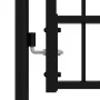 Spear point fence gate black coated steel 305x120cm by vidaXL, garden gates - Ref: Foro24-151094, Price: 304,50 €, Discount: %