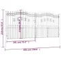 Black coated steel spear point fence gate 406x223 cm by vidaXL, garden gates - Ref: Foro24-151103, Price: 597,34 €, Discount: %