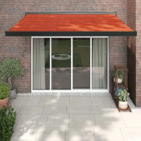 Toldo retráctil aluminio y tela naranja y marrón 3x2,5 m by vidaXL, Awnings - Ref: Foro24-3154566, Price: 475,14 €, Discount: %