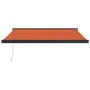 Toldo retráctil aluminio y tela naranja y marrón 3x2,5 m de vidaXL, Toldos - Ref: Foro24-3154566, Precio: 475,14 €, Descuento: %