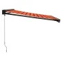 Toldo retráctil aluminio y tela naranja y marrón 3x2,5 m de vidaXL, Toldos - Ref: Foro24-3154566, Precio: 475,14 €, Descuento: %