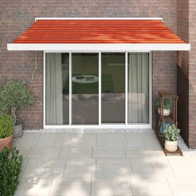 Retractable aluminum awning and orange and brown fabric 3x2.5 m by vidaXL, Awnings - Ref: Foro24-3154541, Price: 476,41 €, Di...