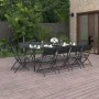 Juego de comedor de jardín 11 piezas acero de vidaXL, Conjuntos de jardín - Ref: Foro24-3073508, Precio: 543,31 €, Descuento: %
