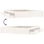 White bed frame with drawers 140x200 cm by vidaXL, Beds and slatted bases - Ref: Foro24-3103514, Price: 242,22 €, Discount: %