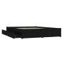 Estructura de cama con cajones negro 140x190 cm de vidaXL, Camas y somieres - Ref: Foro24-3103507, Precio: 257,34 €, Descuent...