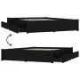 Estructura de cama con cajones negro 140x190 cm de vidaXL, Camas y somieres - Ref: Foro24-3103507, Precio: 257,34 €, Descuent...