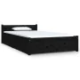 Estructura de cama con cajones negro 90x200 cm de vidaXL, Camas y somieres - Ref: Foro24-3103487, Precio: 222,20 €, Descuento: %