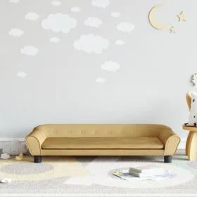 Sofá para niños de terciopelo marrón 100x50x26 cm de vidaXL, Mobiliario para bebés y niños pequeños - Ref: Foro24-3196398, Pr...