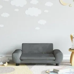 Dark gray velvet children's sofa 70x45x33 cm by vidaXL, Baby and Toddler Furniture - Ref: Foro24-3196388, Price: 76,86 €, Dis...