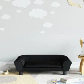 Black velvet children's sofa 70x45x26 cm by vidaXL, Baby and Toddler Furniture - Ref: Foro24-3196404, Price: 68,39 €, Discoun...