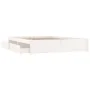 White bed frame with drawers 160x200 cm by vidaXL, Beds and slatted bases - Ref: Foro24-3103524, Price: 250,72 €, Discount: %