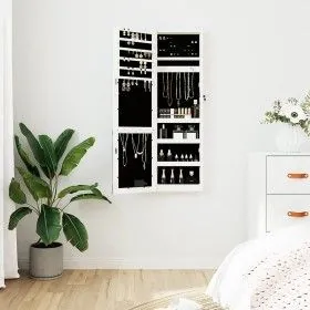 Espejo con joyero y luces LED para pared blanco de vidaXL, Espejos - Ref: Foro24-353253, Precio: 95,78 €, Descuento: %