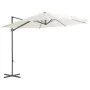 Sombrilla voladiza con poste de acero arena 300 cm de vidaXL, Sombrillas - Ref: Foro24-44628, Precio: 97,38 €, Descuento: %