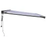 Toldo retráctil aluminio y tela azul y blanco 4x3 m de vidaXL, Toldos - Ref: Foro24-3154598, Precio: 718,43 €, Descuento: %
