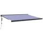 Toldo retráctil aluminio y tela azul y blanco 4,5x3 m de vidaXL, Toldos - Ref: Foro24-3154599, Precio: 716,68 €, Descuento: %