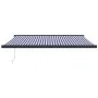 Toldo retráctil aluminio y tela azul y blanco 4,5x3 m de vidaXL, Toldos - Ref: Foro24-3154599, Precio: 716,68 €, Descuento: %