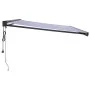Toldo retráctil aluminio y tela azul y blanco 4,5x3 m de vidaXL, Toldos - Ref: Foro24-3154599, Precio: 716,68 €, Descuento: %