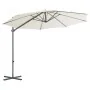 Sombrilla voladiza con poste de acero arena 300 cm de vidaXL, Sombrillas - Ref: Foro24-44628, Precio: 97,38 €, Descuento: %