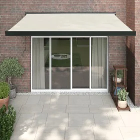Toldo retráctil aluminio y tela color crema 3x2,5 m de vidaXL, Toldos - Ref: Foro24-3154601, Precio: 547,63 €, Descuento: %