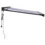 Toldo retráctil aluminio y tela azul y blanco 3x2,5 m de vidaXL, Toldos - Ref: Foro24-3154596, Precio: 537,22 €, Descuento: %