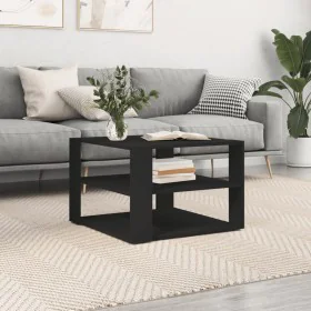 Black engineered wood coffee table 59.5x59.5x40 cm by vidaXL, Coffee table - Ref: Foro24-834246, Price: 38,42 €, Discount: %