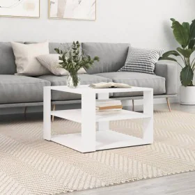 Engineered wood white coffee table 59.5x59.5x40 cm by vidaXL, Coffee table - Ref: Foro24-834245, Price: 38,57 €, Discount: %